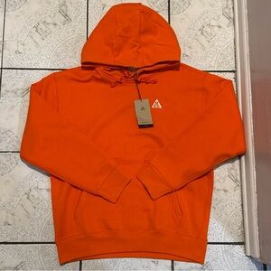 New Nike ACG Tuff Fleece Pullover Hoodie Orange Men’s Size Small DZ3392-819